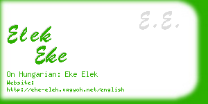 elek eke business card